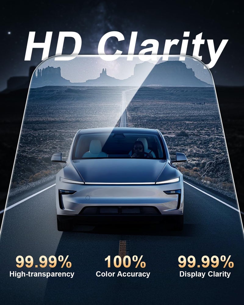 EcoZen Matte Screen Protector For Tesla Model Y Juniper(2025-2026)/Model 3 Highland(2024-2026) 15.4-Inch Navigation & 8-Inch Rear Screen - 2 Pcs Tempered Glass Film With Alignment Kit - Anti Glare - Image 3